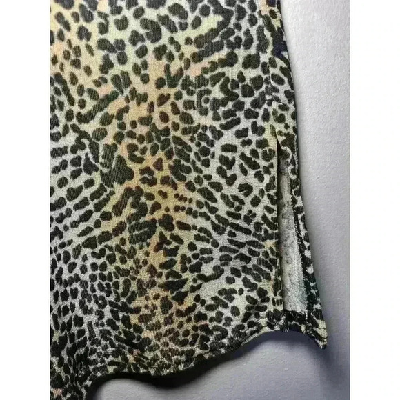 KATHIE LEE COLLECTION SLEEVELESS Leopard Animal PRINT TANK TOP Blouse SIZE M - Picture 3 of 5